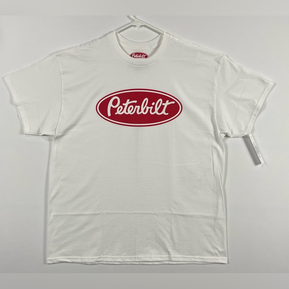 Peterbilt Motors Company Logo White T-Shirt (Brand New With Tags) TRUCKING TEE
